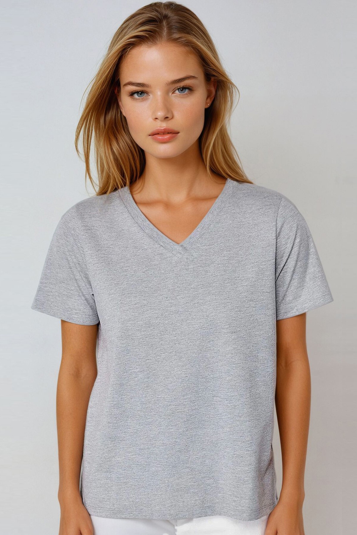 Grimelanj V Yaka Basic T Shirt