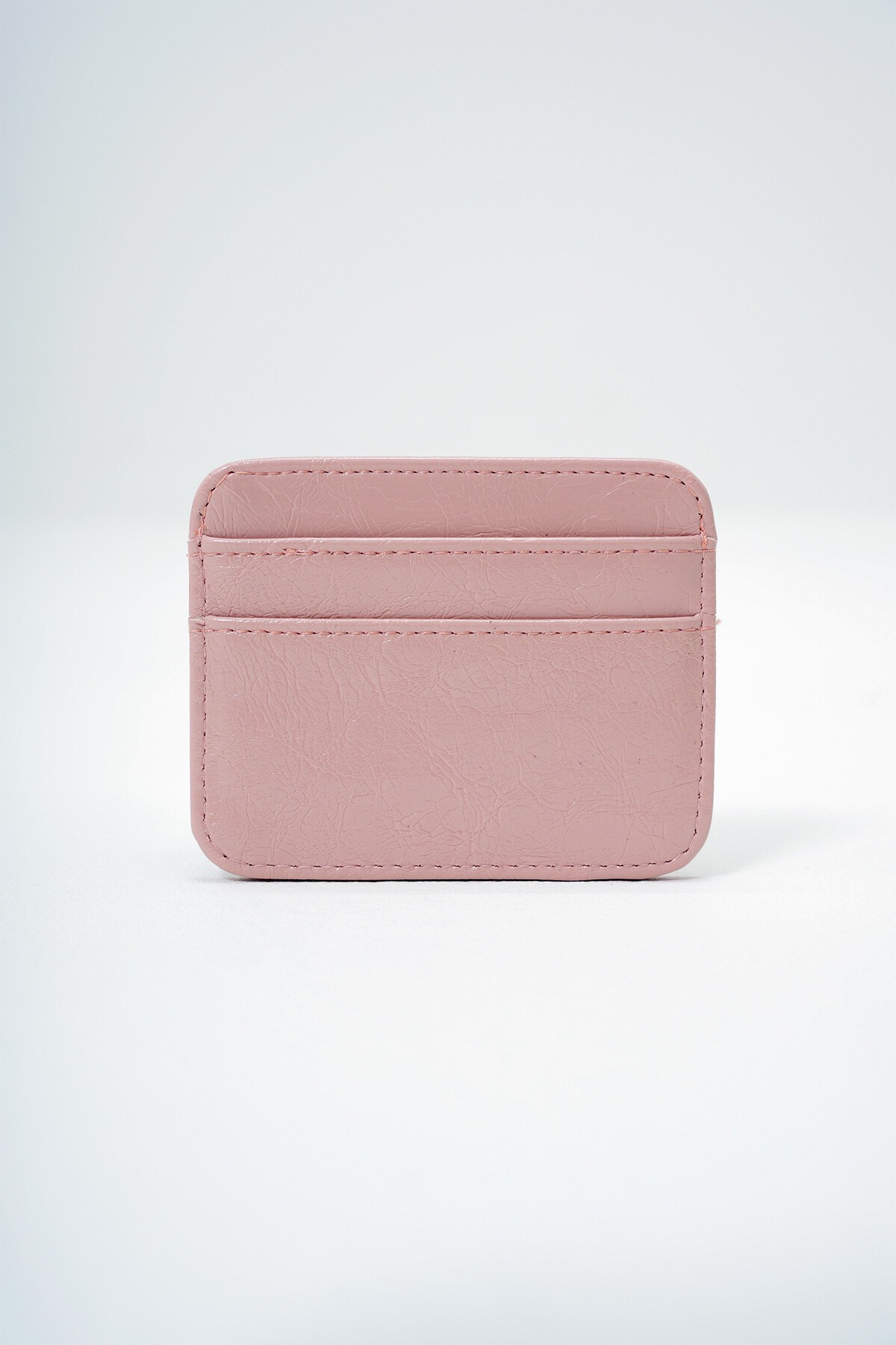 Pudra Pembe Suni Deri Mini Kartlık