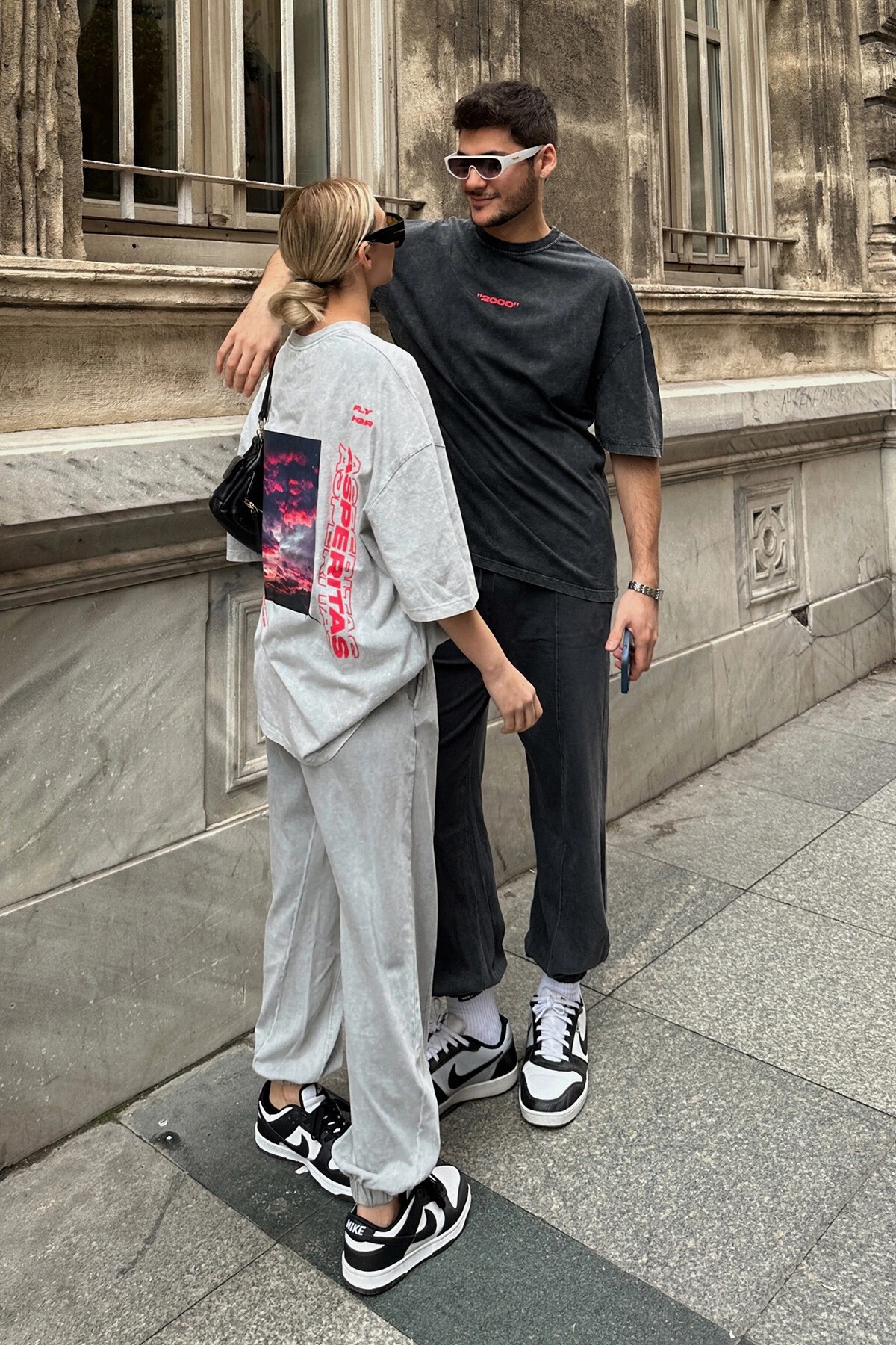 Taş Yıkamalı Dijital Baskılı Oversize Unisex T Shirt