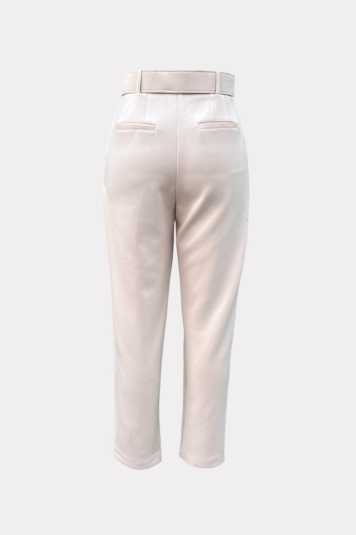 Bej Kemerli Pantolon