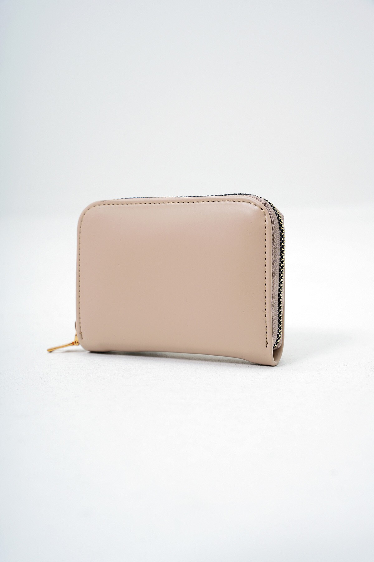 Bej Suni Deri Mini Kartlık