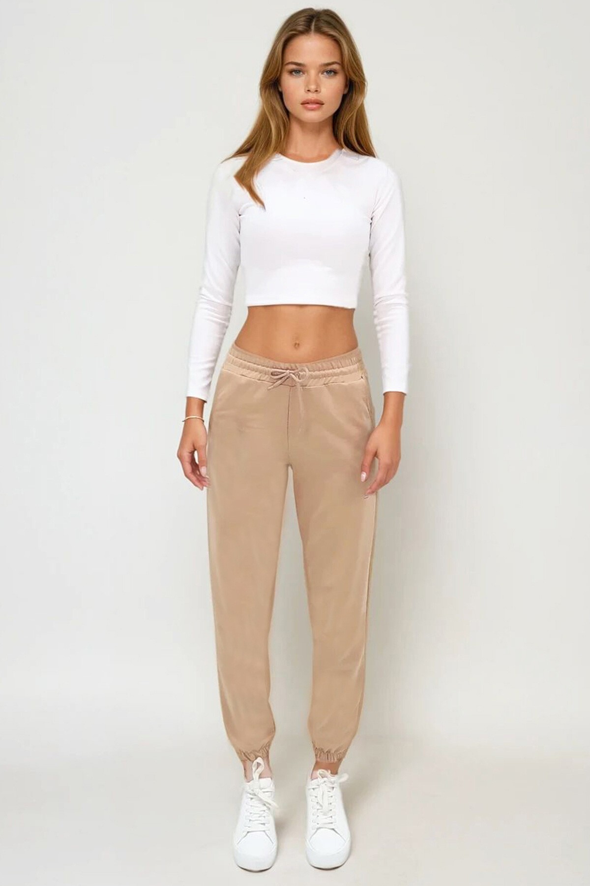 Bisküvi Beli Ve Paçası Lastikli Basic Eşofman Altı