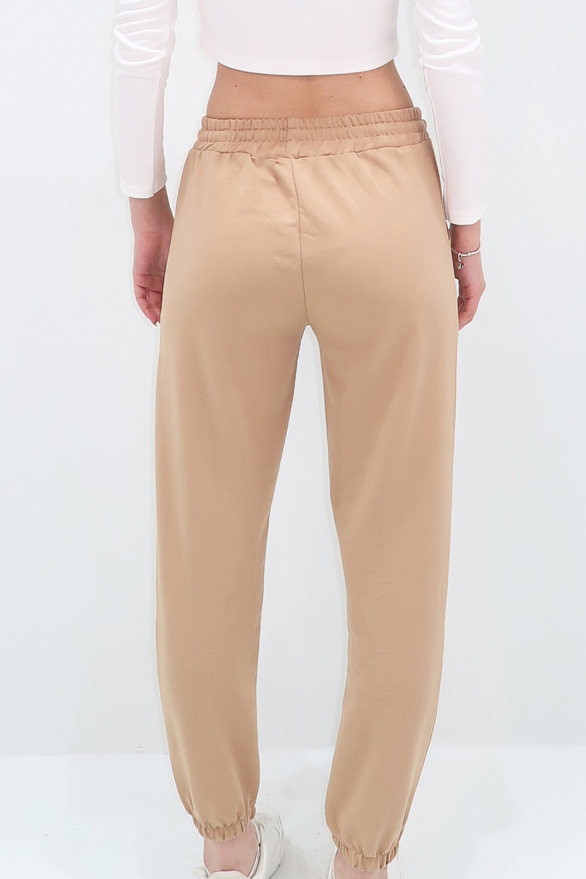 Bisküvi Beli Ve Paçası Lastikli Basic Eşofman Altı