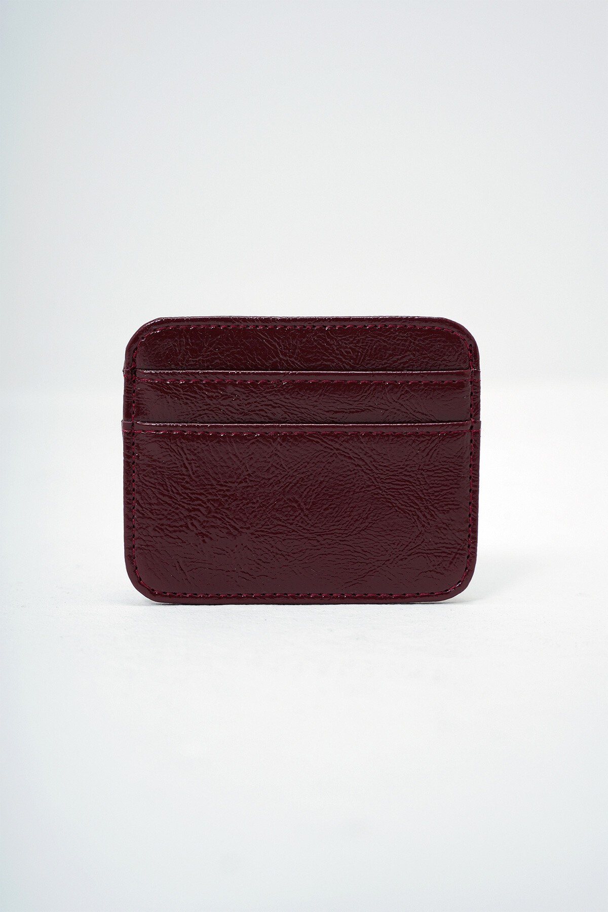 Bordo Suni Deri Mini Kartlık