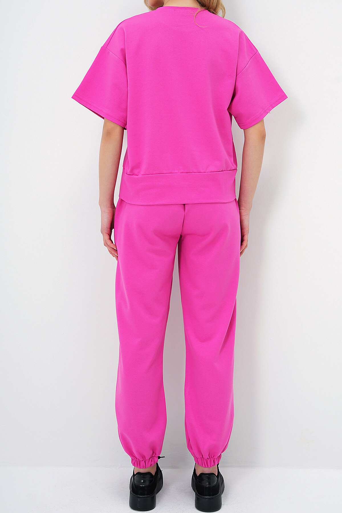 Fuşya W Baskılı Eşofman Takımı