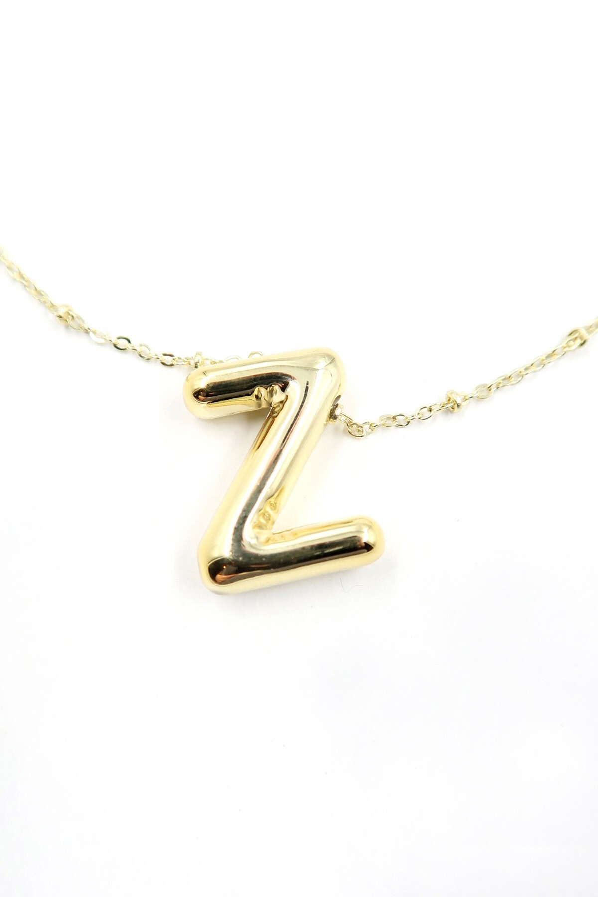 Gold 3 Boyutlu Z Harfi Gold Kolye