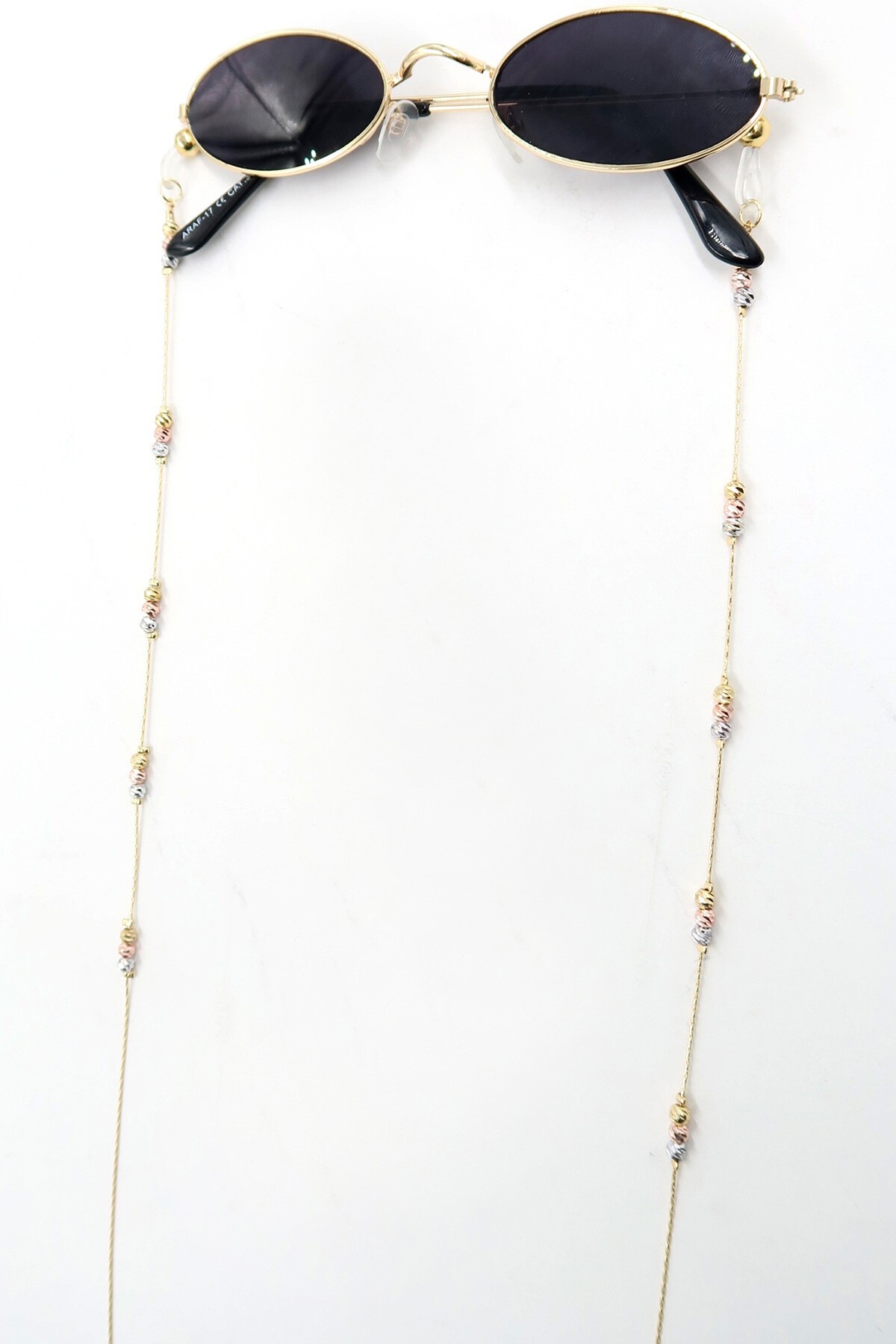 Gold Gold Biyeli Boncuklu Gözlük Zinciri