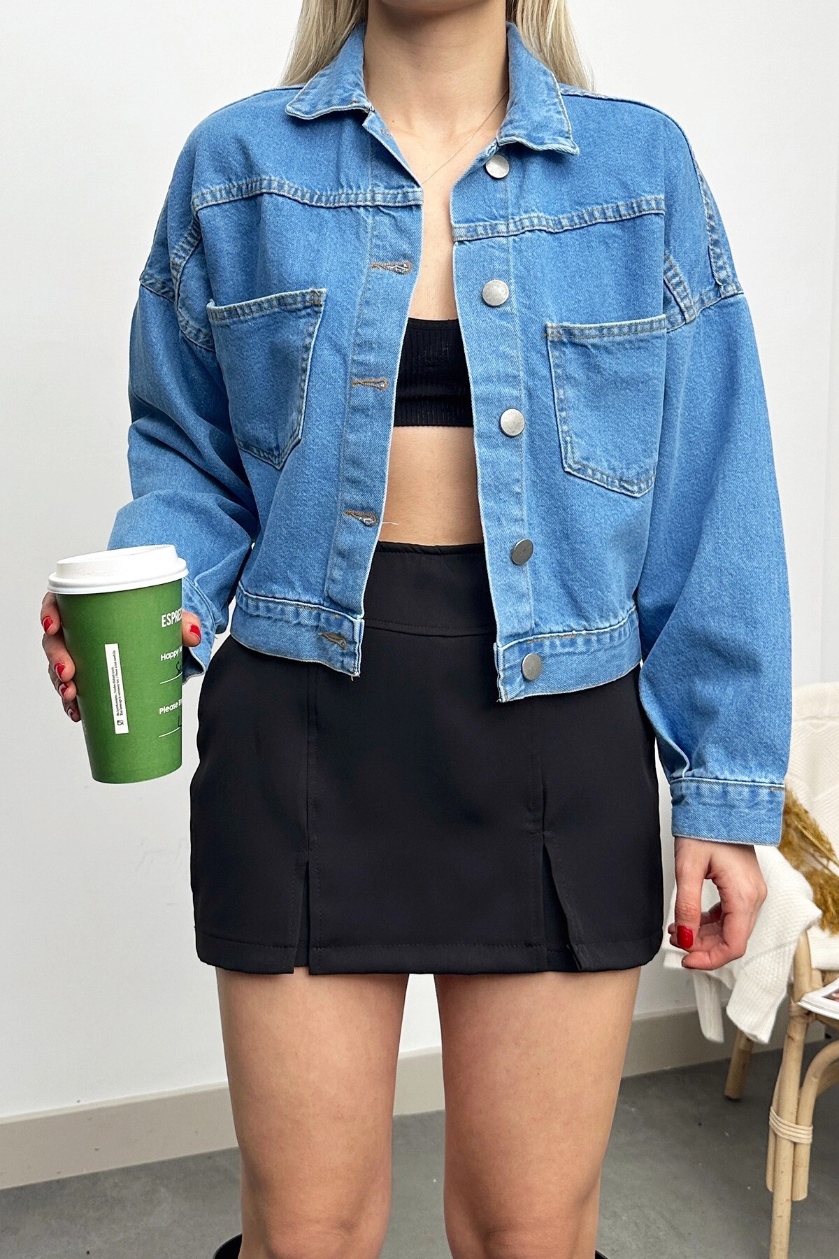 Mavi Crop Denım Ceket