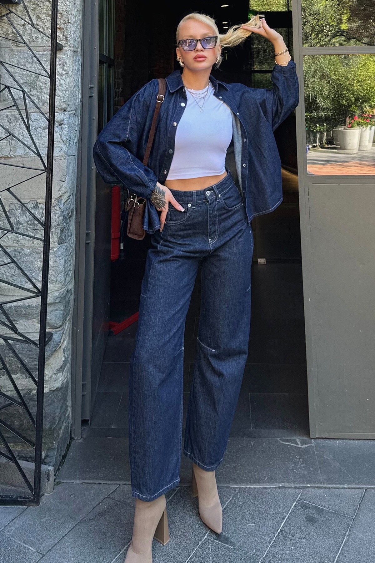 Mix Gömlek Bluz Ve Çanta - Denim Verse V00011