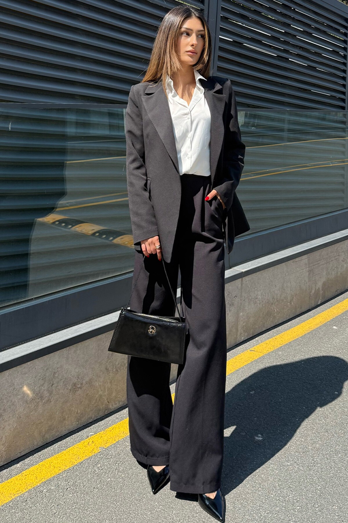 Siyah Blazer Ceket Ve Pantolon Takım