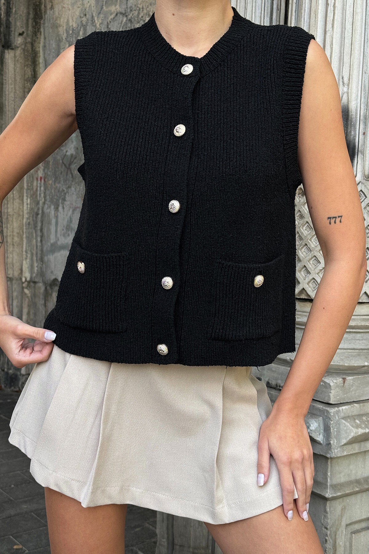 Siyah Premium Triko Yelek