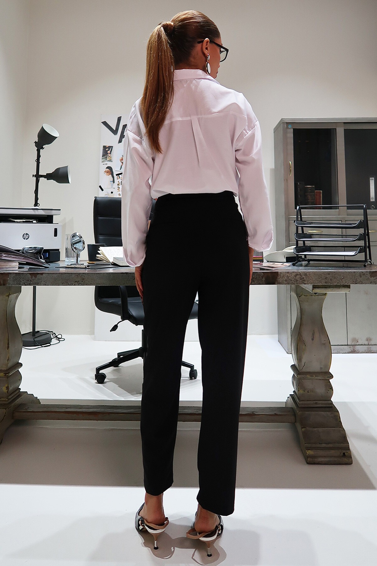 Siyah Yüksek Bel Pantolon