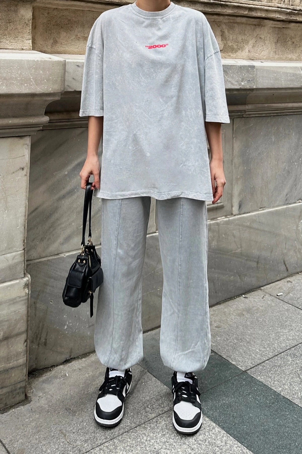 Taş Yıkamalı Dijital Baskılı Oversize Unisex T Shirt