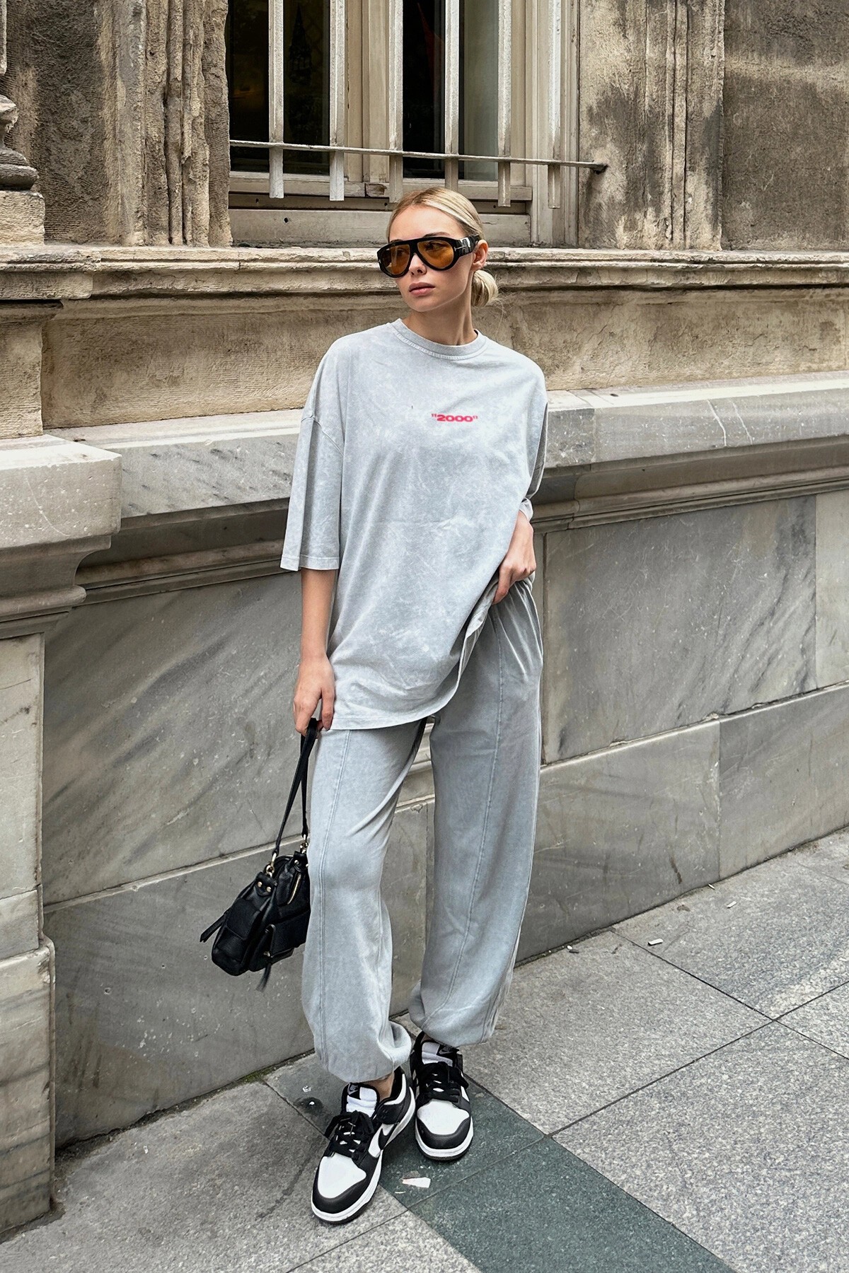 Taş Yıkamalı Dijital Baskılı Oversize Unisex T Shirt