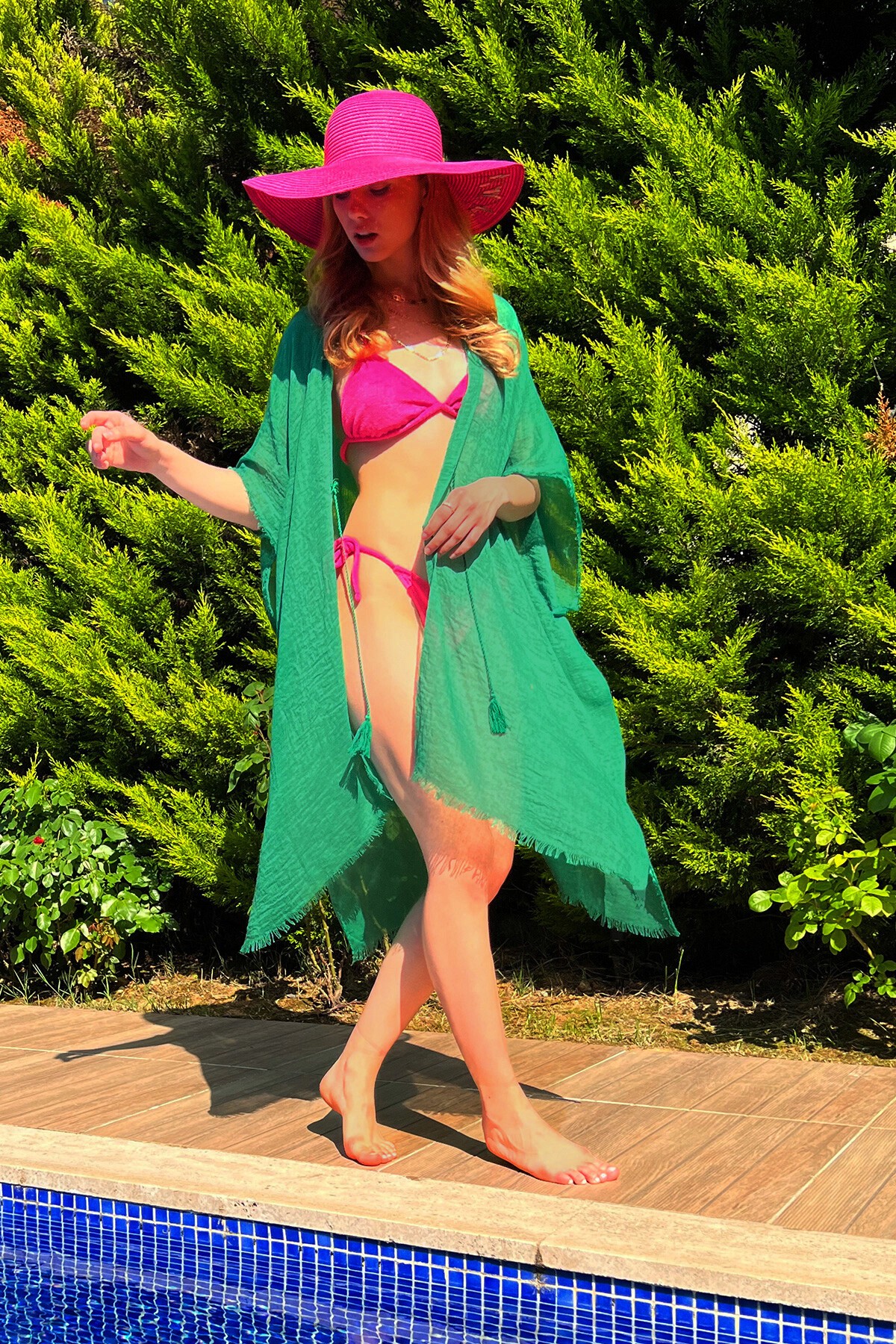 Yeşil Bağlamalı Pareo