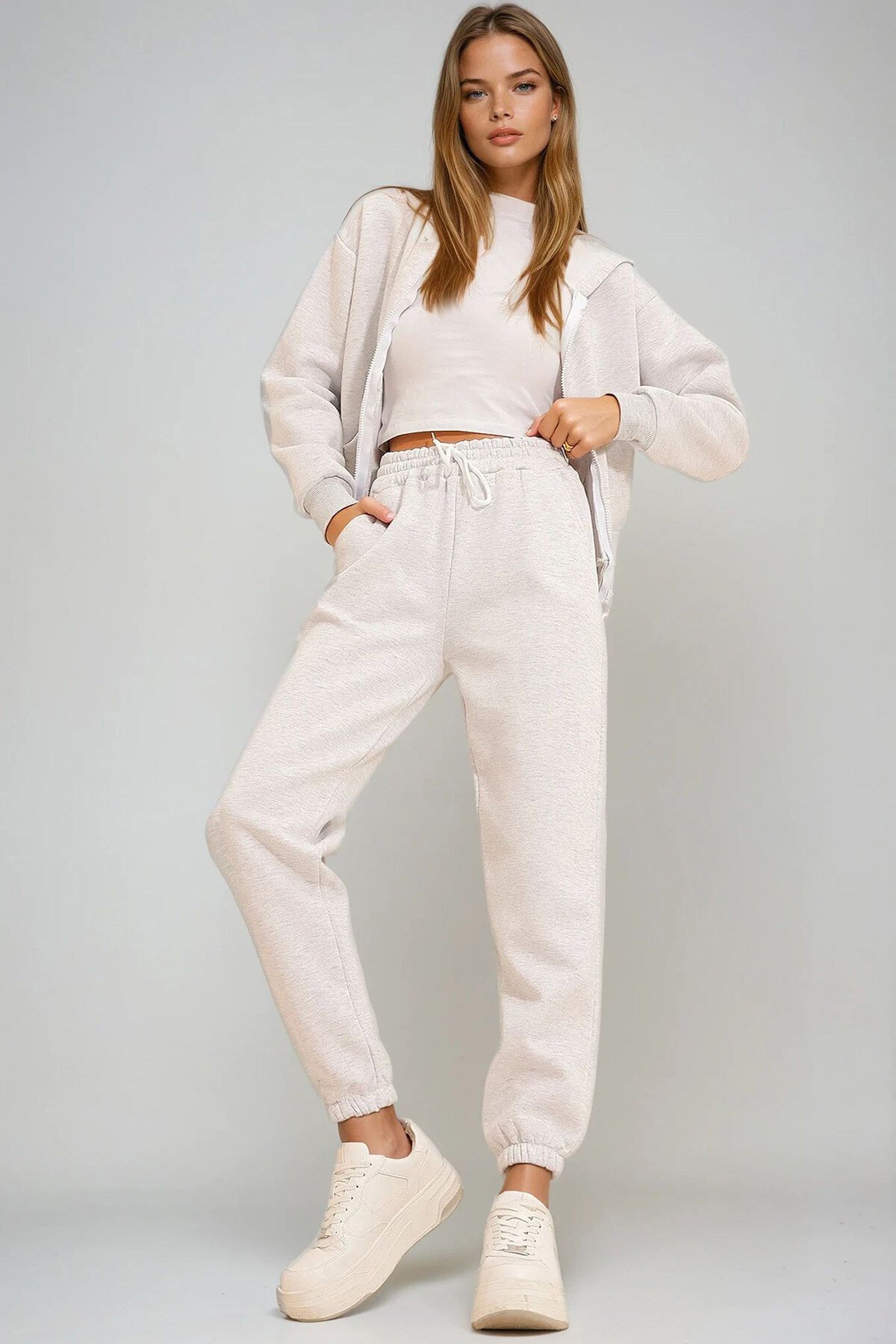 Grimelanj 3 İplik İçi Şardonlu Jogging Eşofman Altı