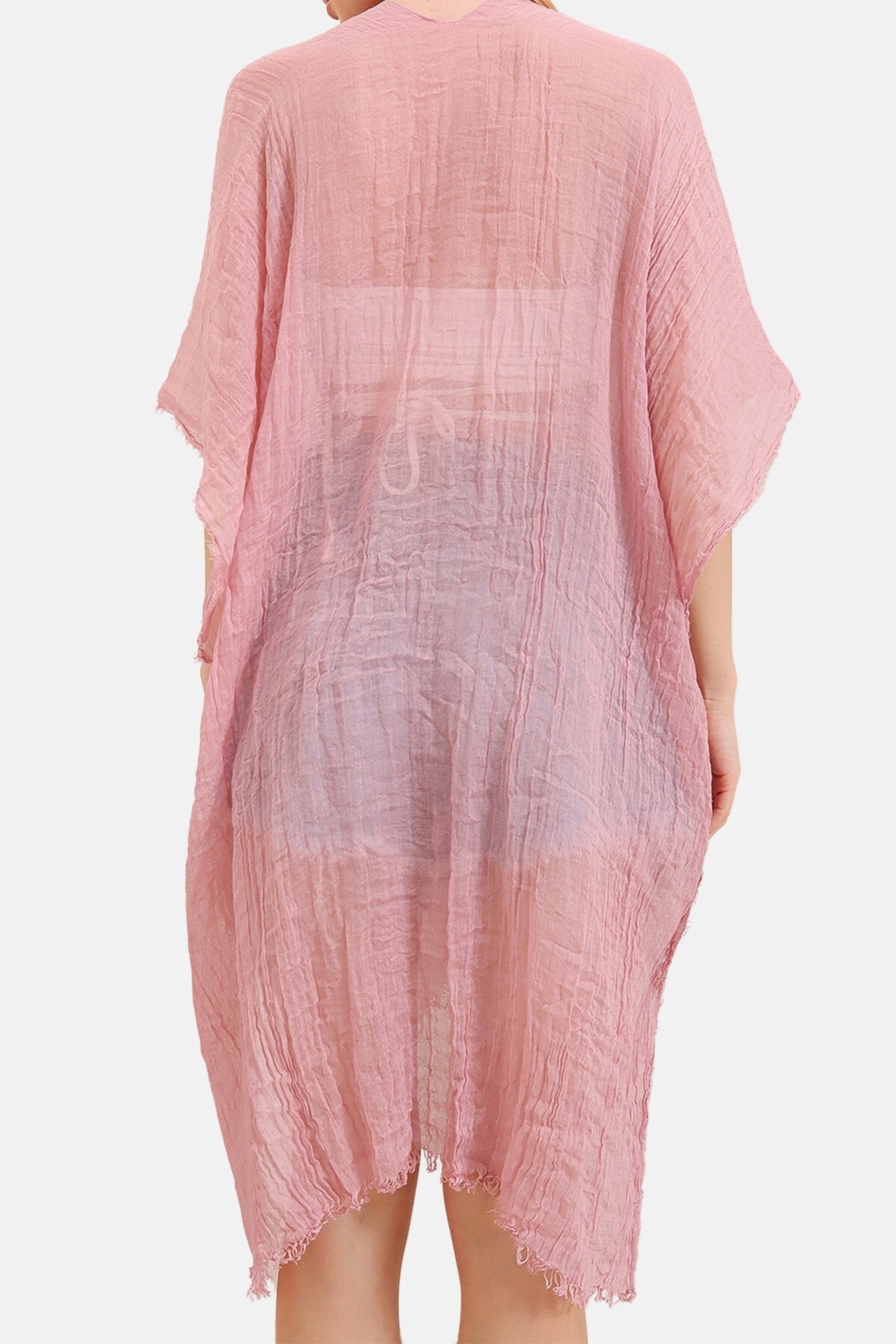 Pudra Oversize Pamuklu Kimono