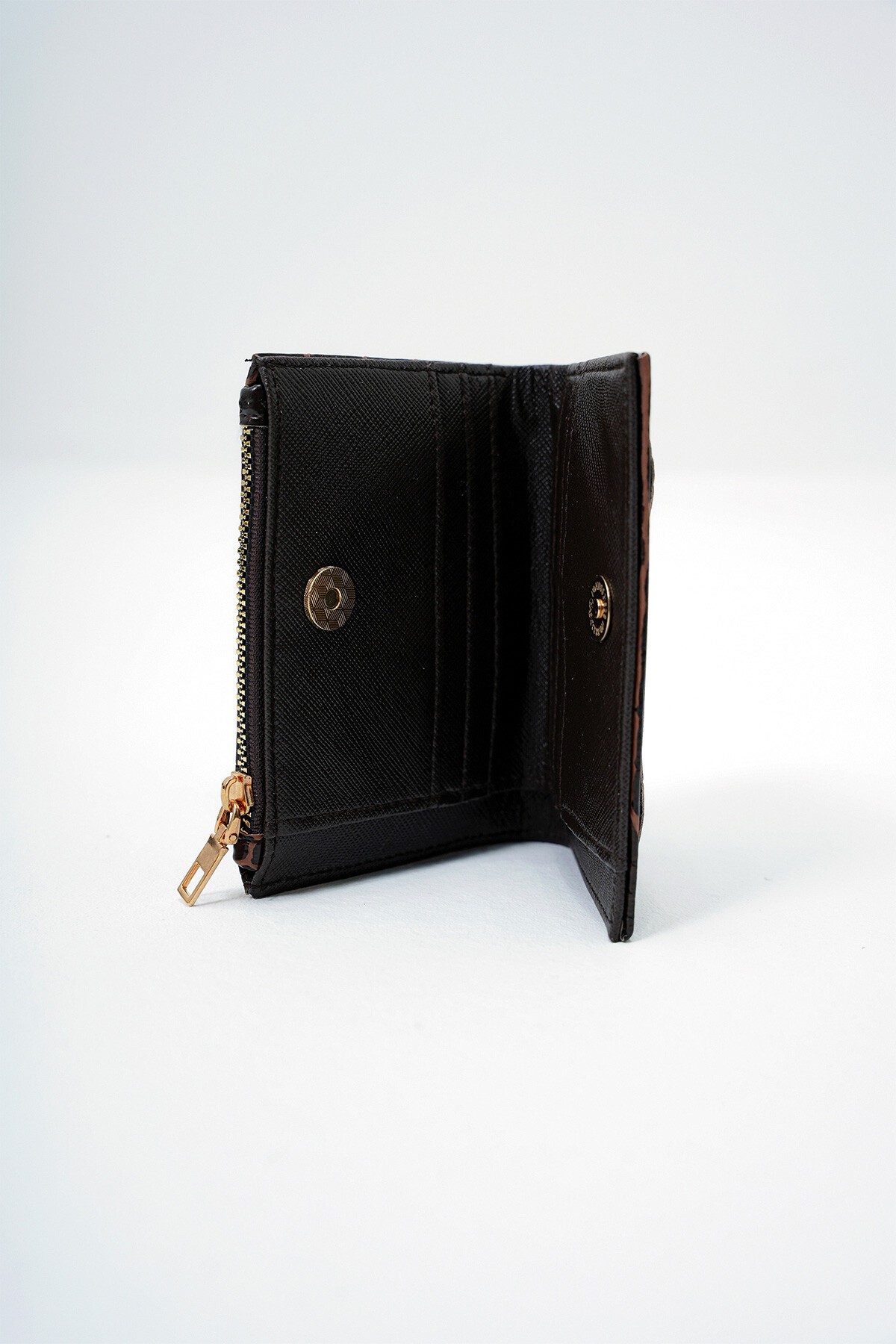 Acı Kahve Suni Deri Croco Desen Kağıt Ve Bozuk Para Bölmeli Cüzdan Kartlık