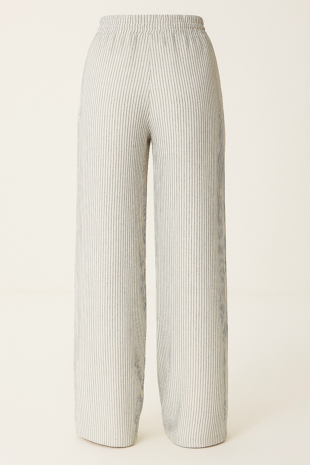 Antrasit Çift Cepli Çizgili Müslin Palazzo Pantolon