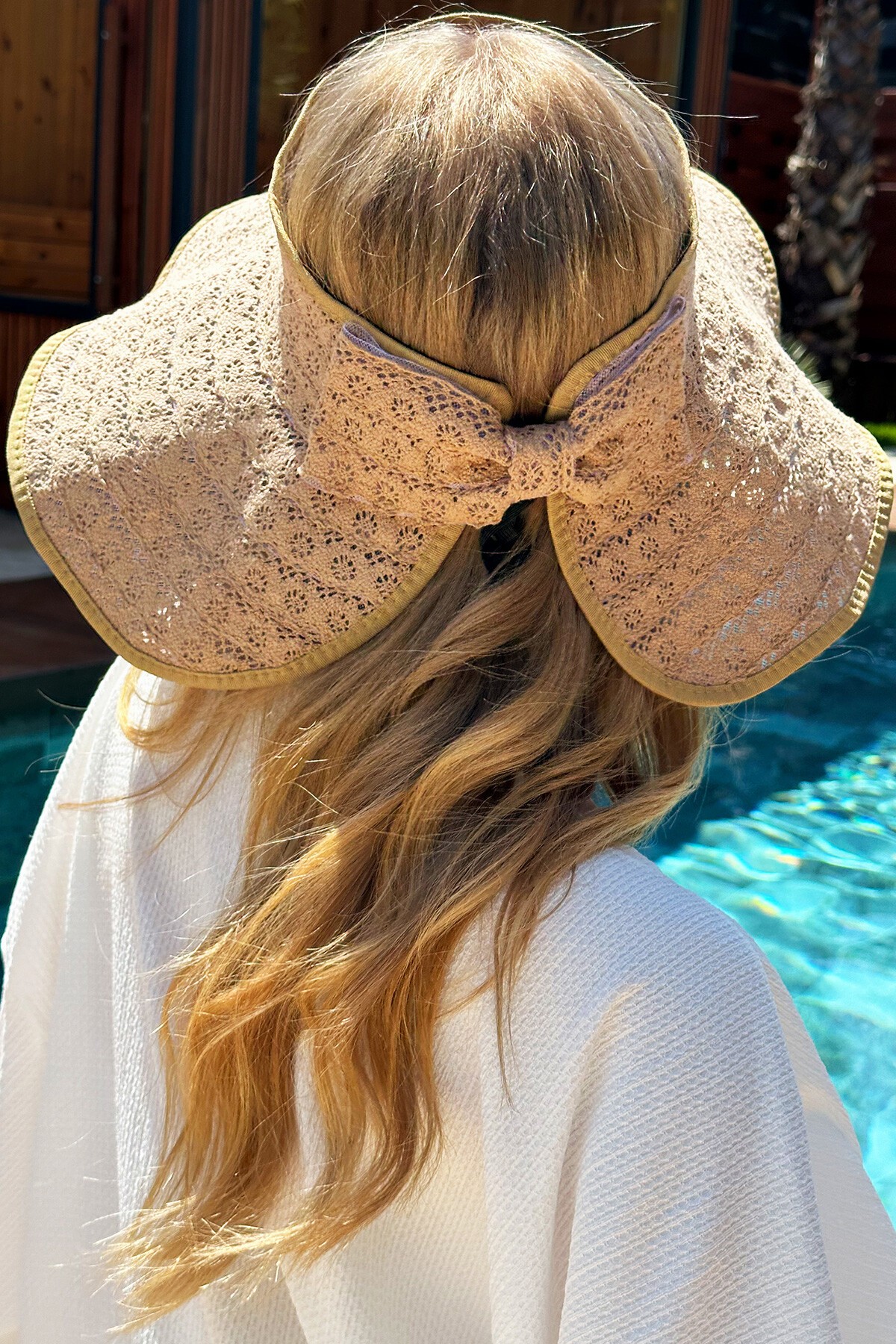 Bej Hasır Plaj Şapka