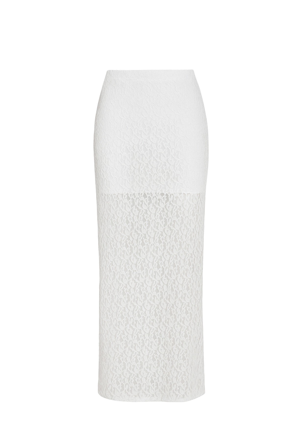 Beyaz Dantel İşlemeli Bluz Çanta Ve Etek Takım Magic Touch V00007