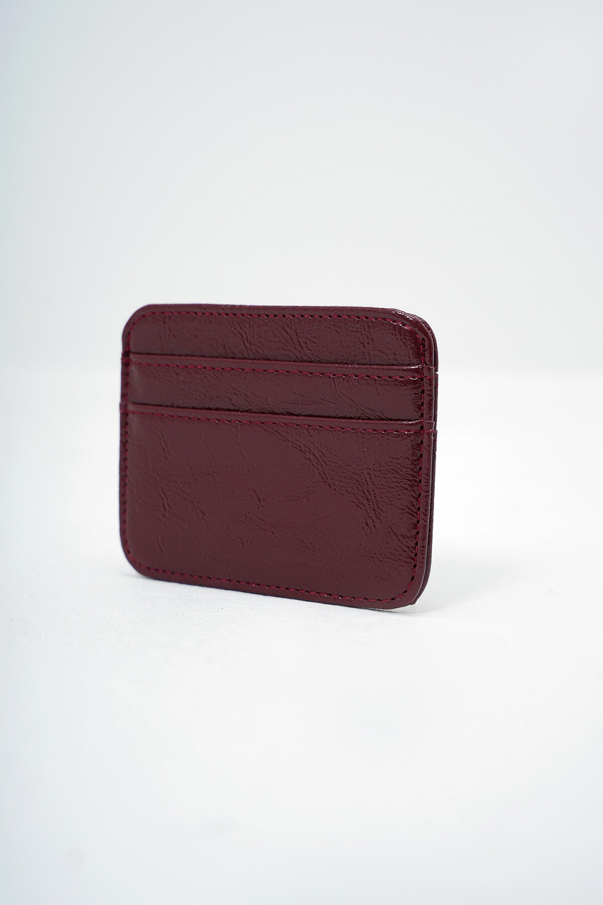 Bordo Suni Deri Mini Kartlık