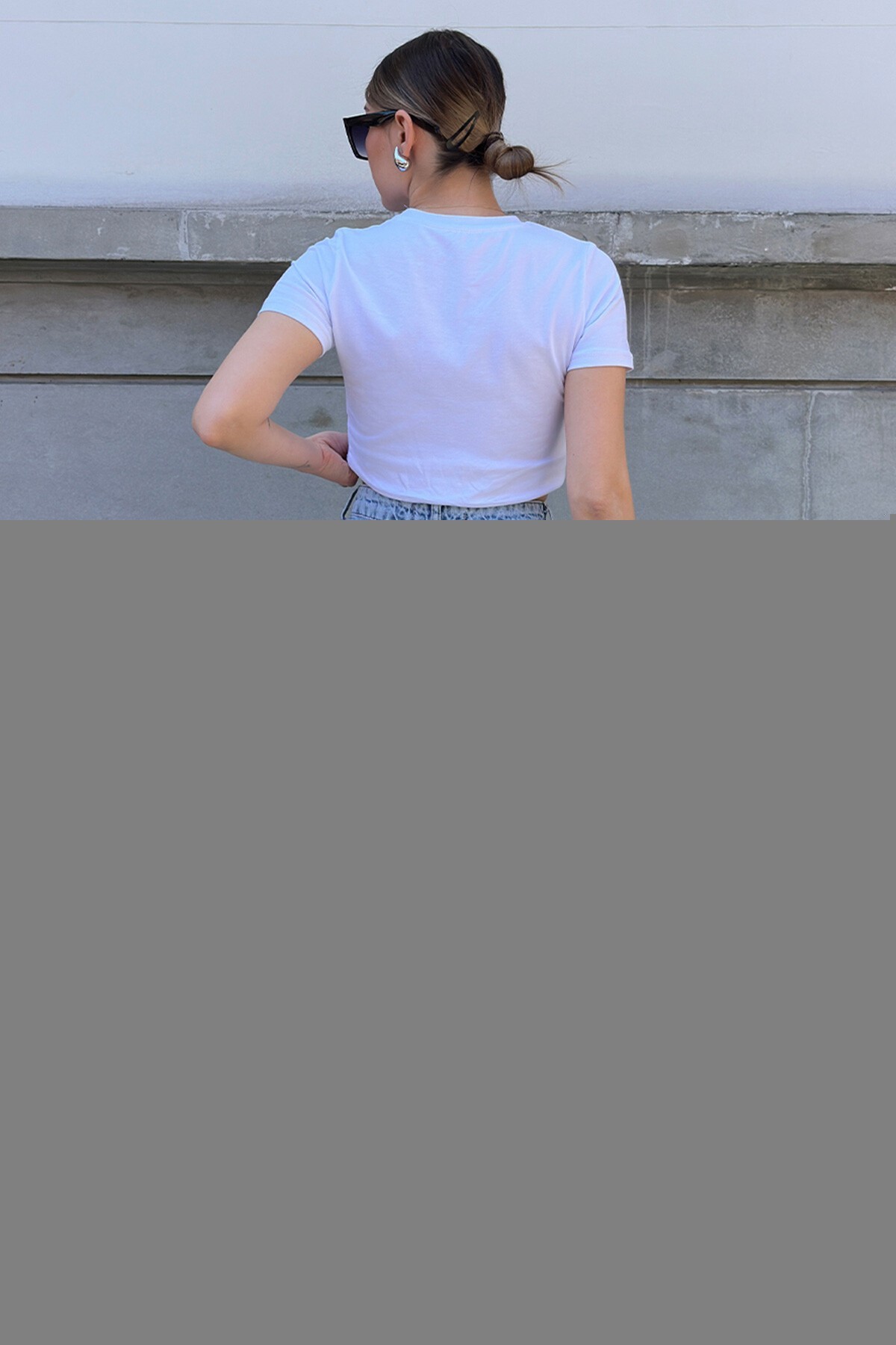 Buz Mavi 5 Cepli Baggy Jean Pantolon