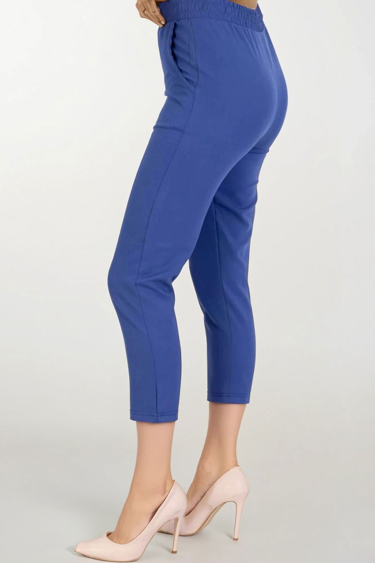 Saks Çift Cepli Beli Lastikli Havuç Pantolon