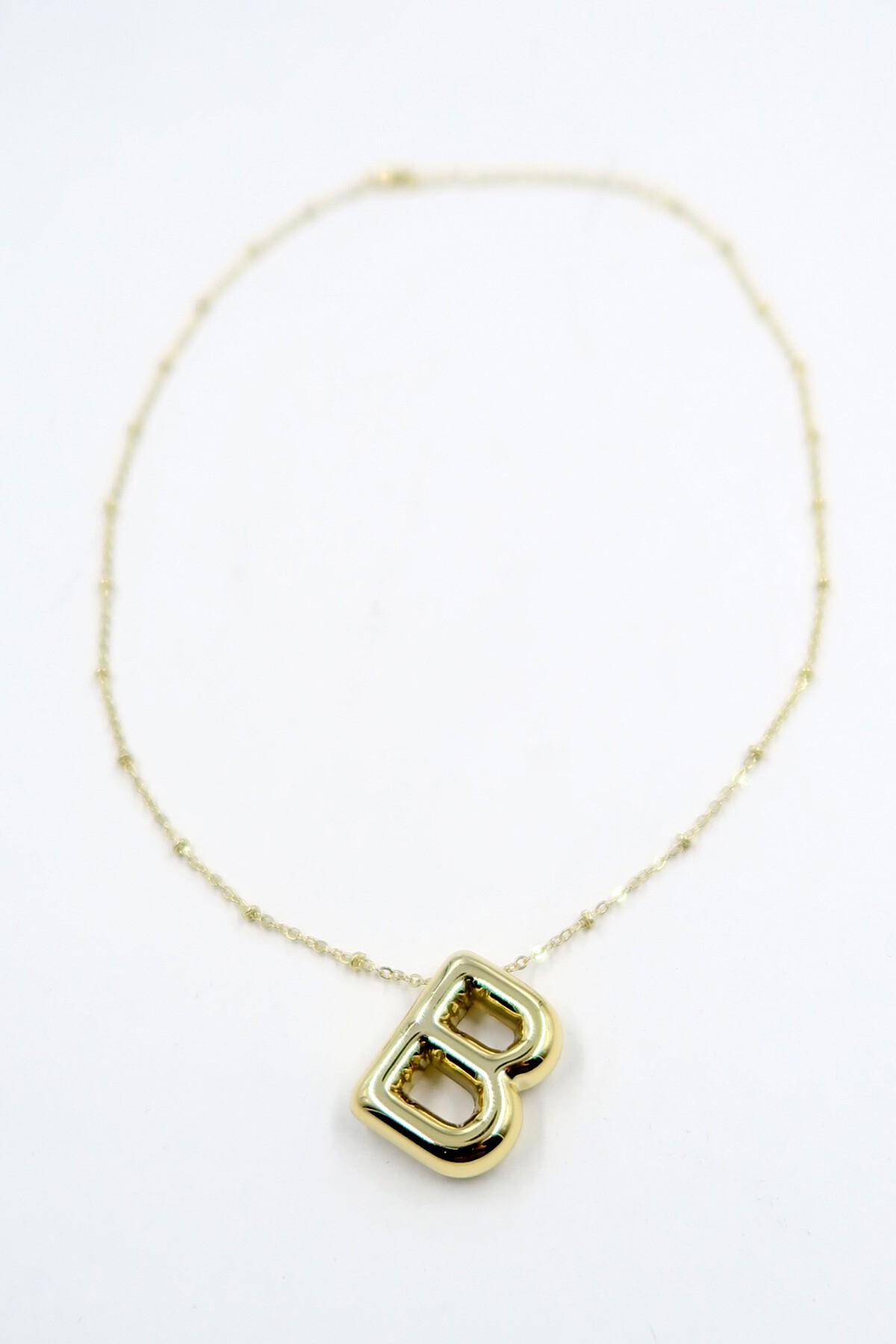 Gold 3 Boyutlu B Harfi Gold Kolye