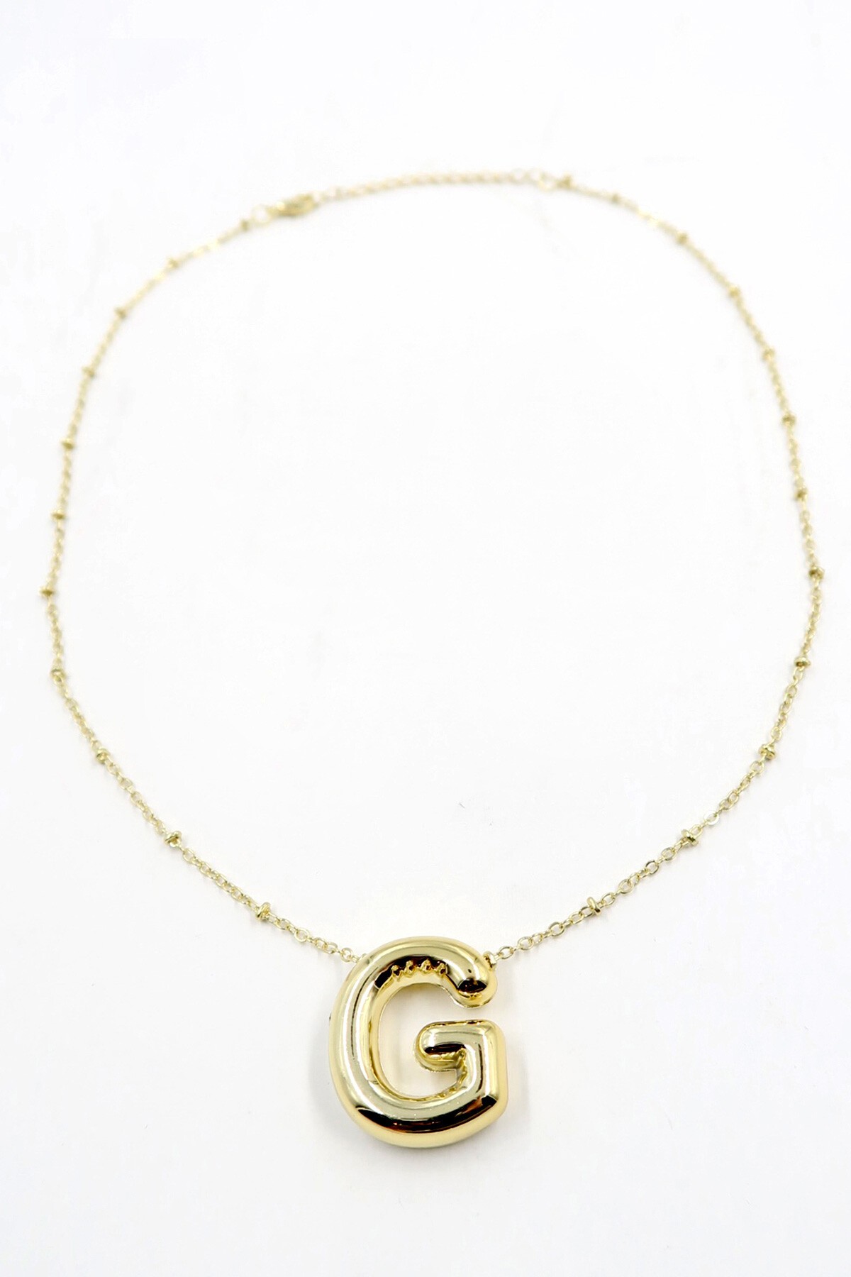 Gold 3 Boyutlu G Harfi Gold Kolye
