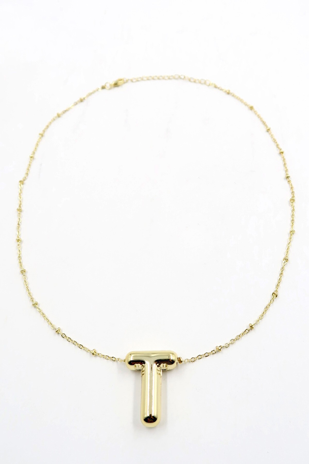 Gold 3 Boyutlu T Harfi Gold Kolye