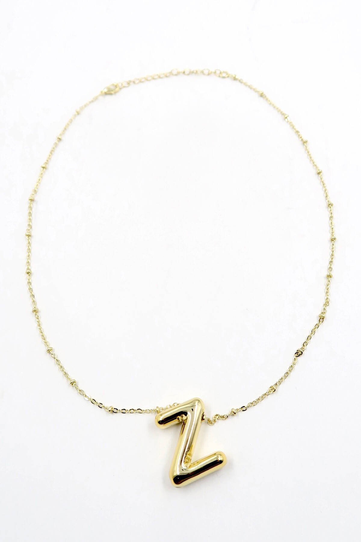 Gold 3 Boyutlu Z Harfi Gold Kolye