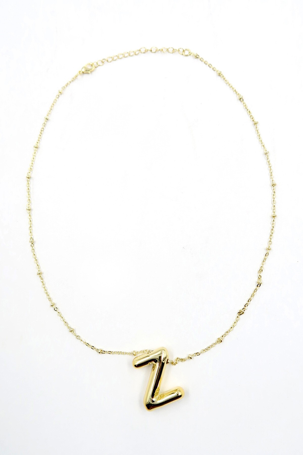 Gold 3 Boyutlu Z Harfi Gold Kolye