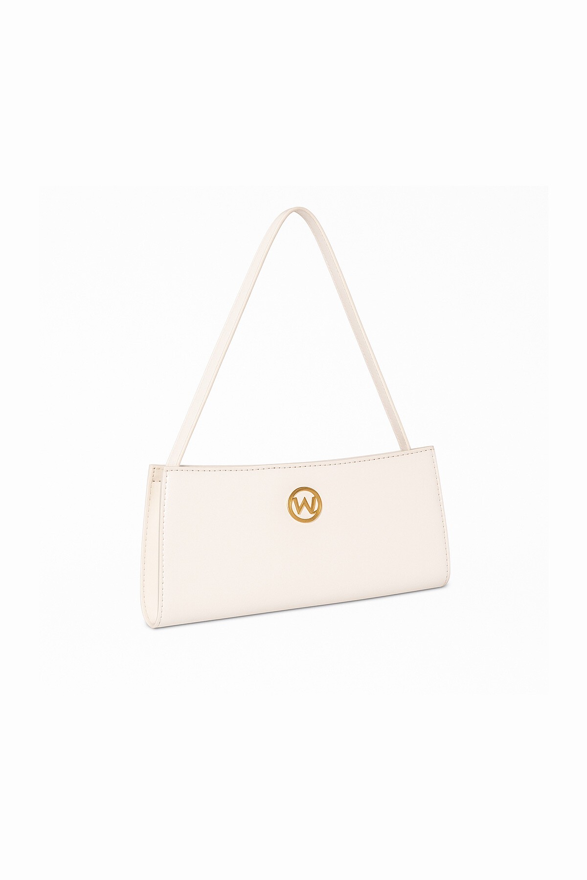 Krem Parlak Baget Çanta