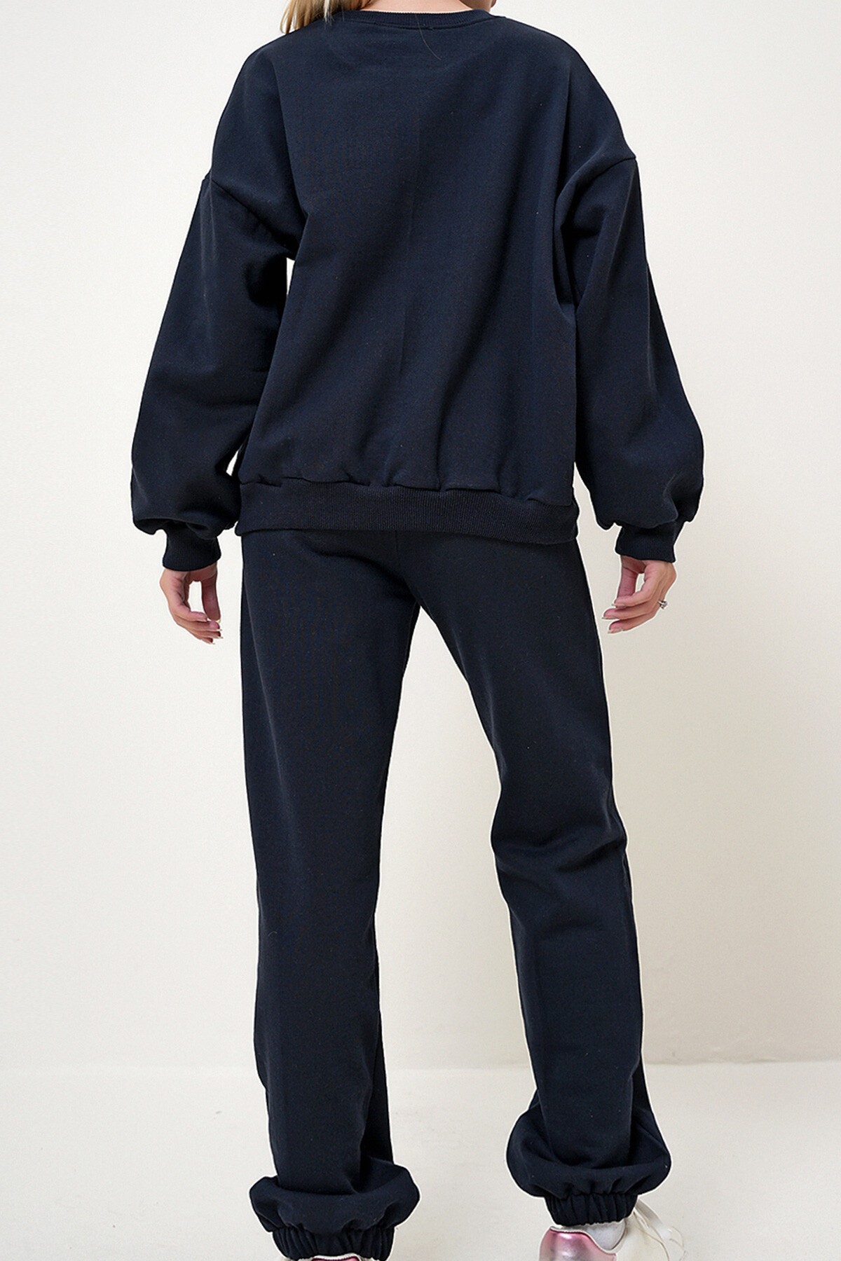 Lacivert Bisiklet Yaka Mevsimlik İki İplik Eşofman Takım