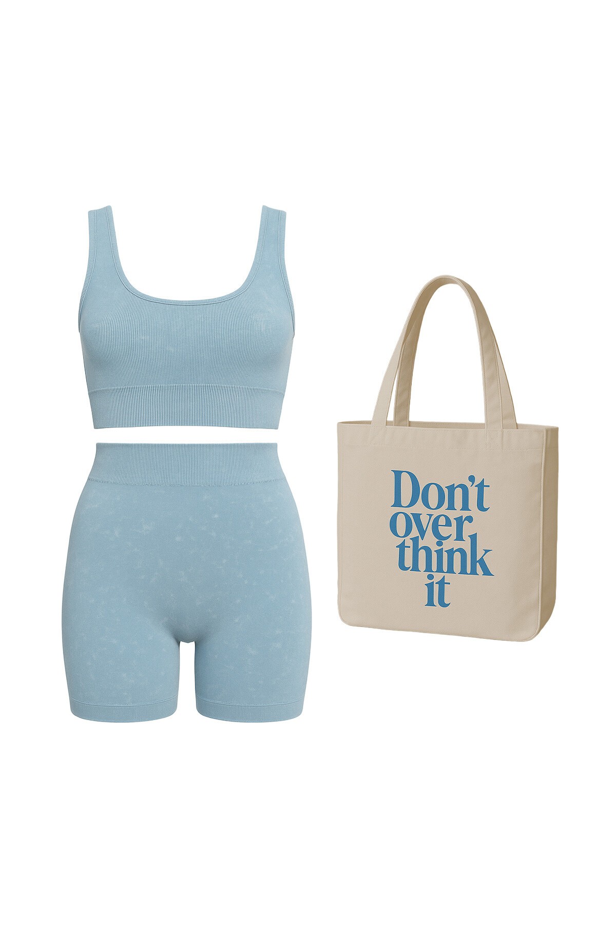 Mix Bluz Şort Tayt Ve Çanta - Stay Fit V00021