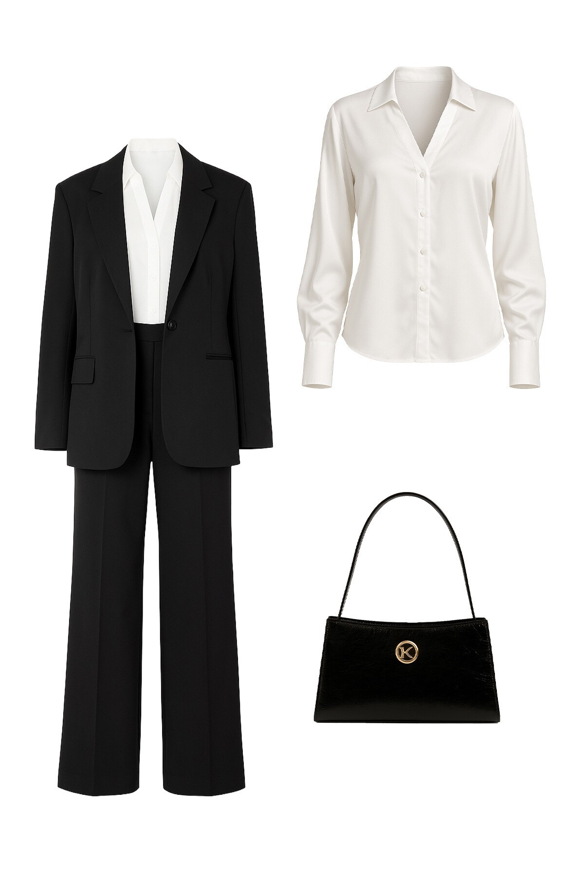 Mix Ceket Pantolon Gömlek Ve Çanta - Feel The Vibe V00034