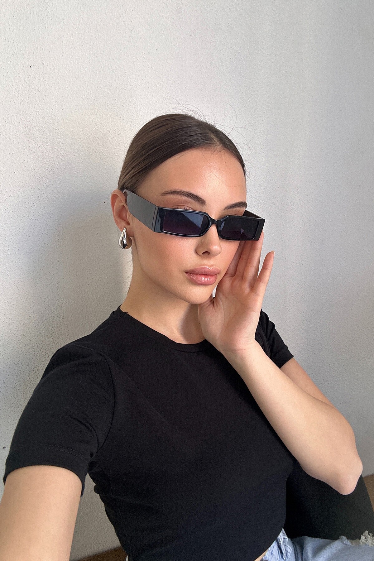 Mix Jean Çanta Ve Bluz - Denim Verse V00043