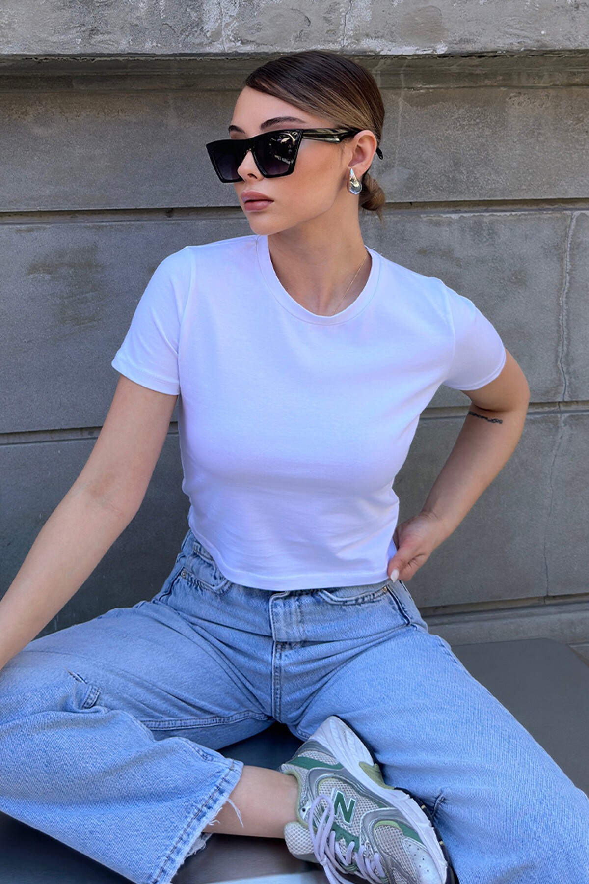 Mix Jean Çanta Ve Gözlük - Denim Verse V00044