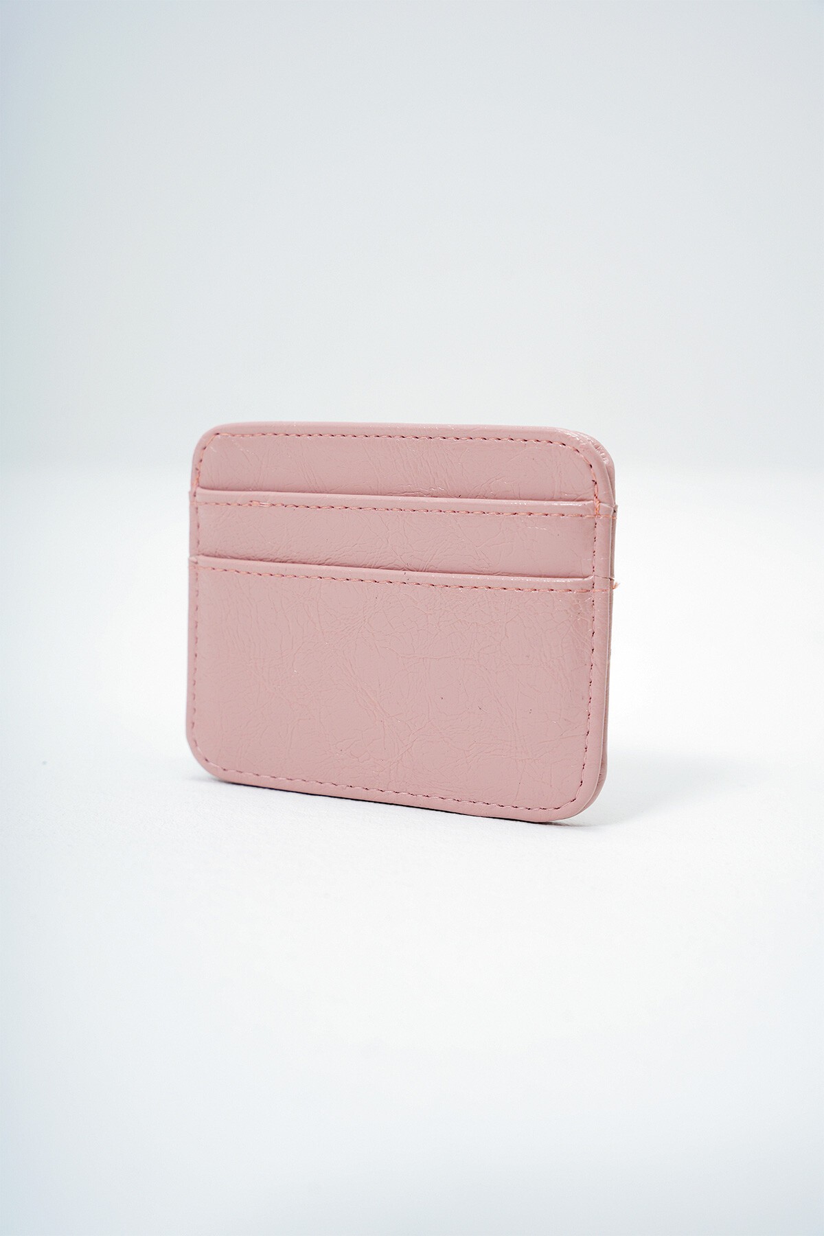 Pudra Pembe Suni Deri Mini Kartlık