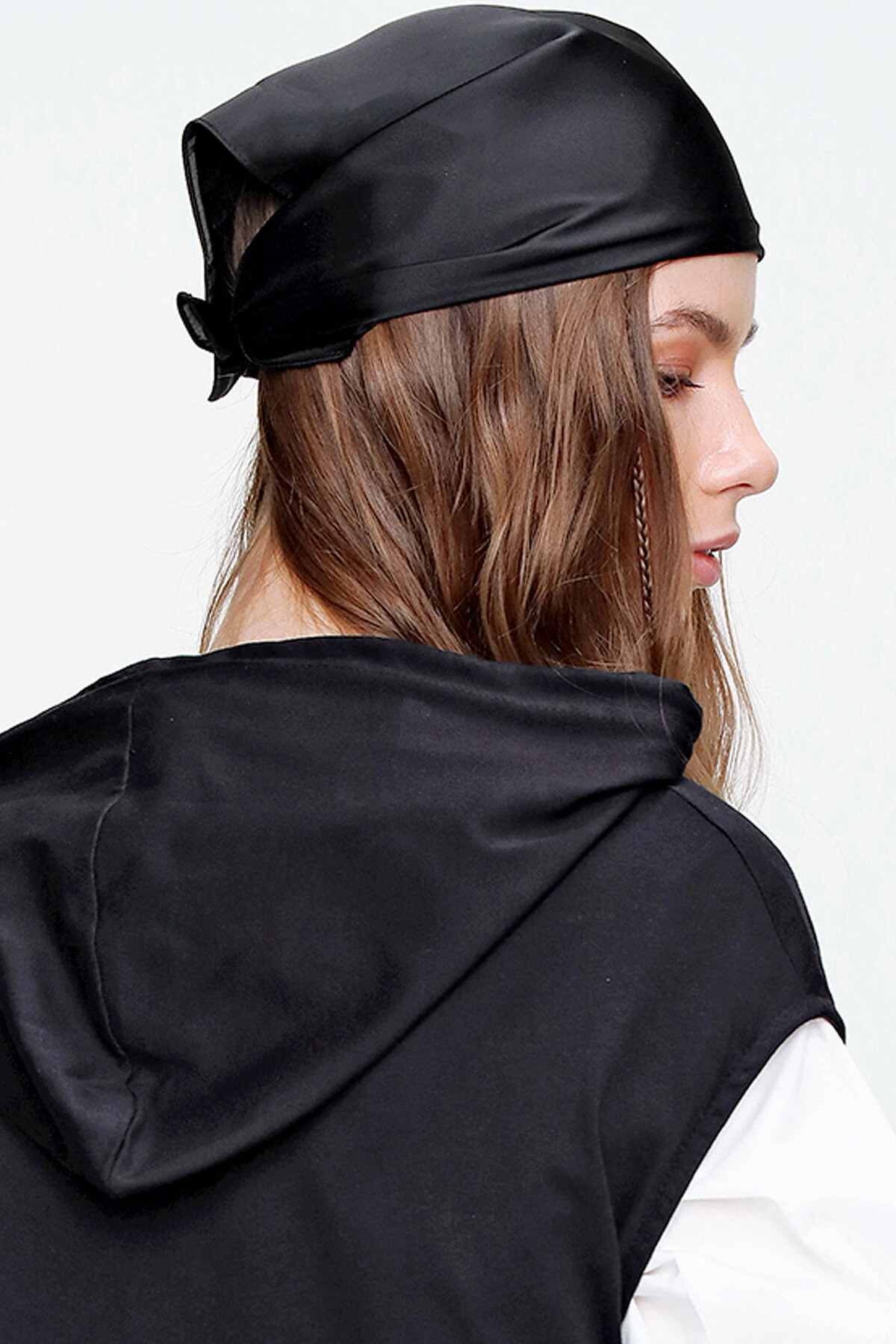 Siyah Saten Fular