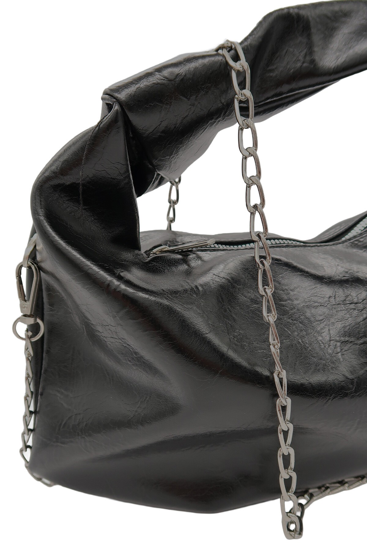 Siyah Suni Deri El Çantası