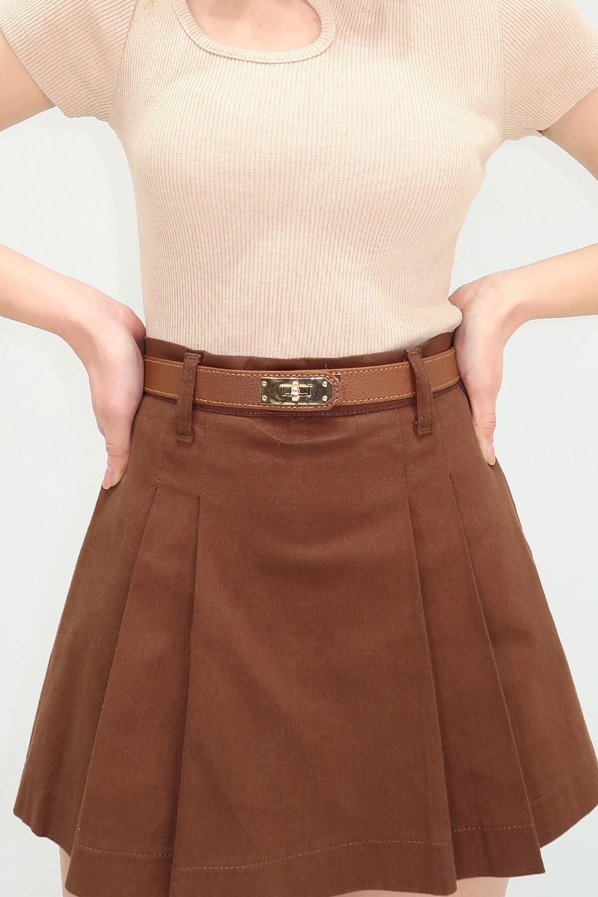 Taba Lastikli Kilit Tokalı Kemer