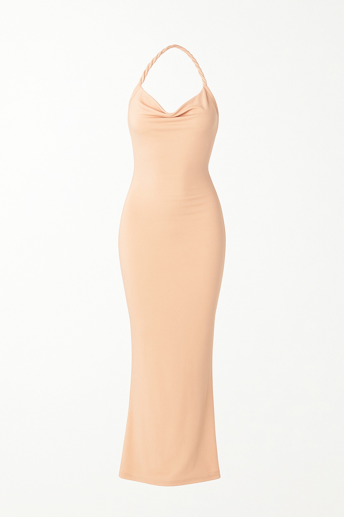 Yavru Ağzı Tek Omuz Burgu Askılı Sandy Elbise