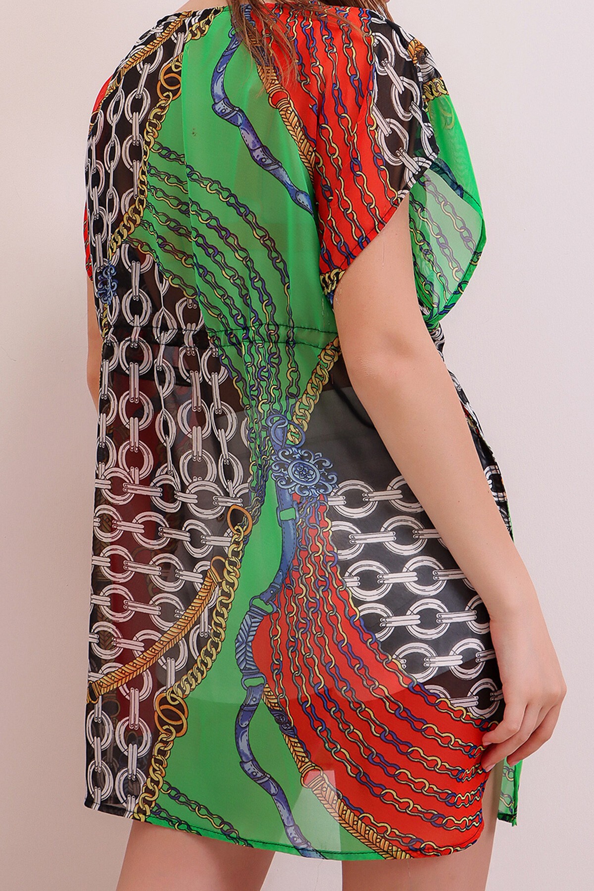 Yeşil Desenli Kimono