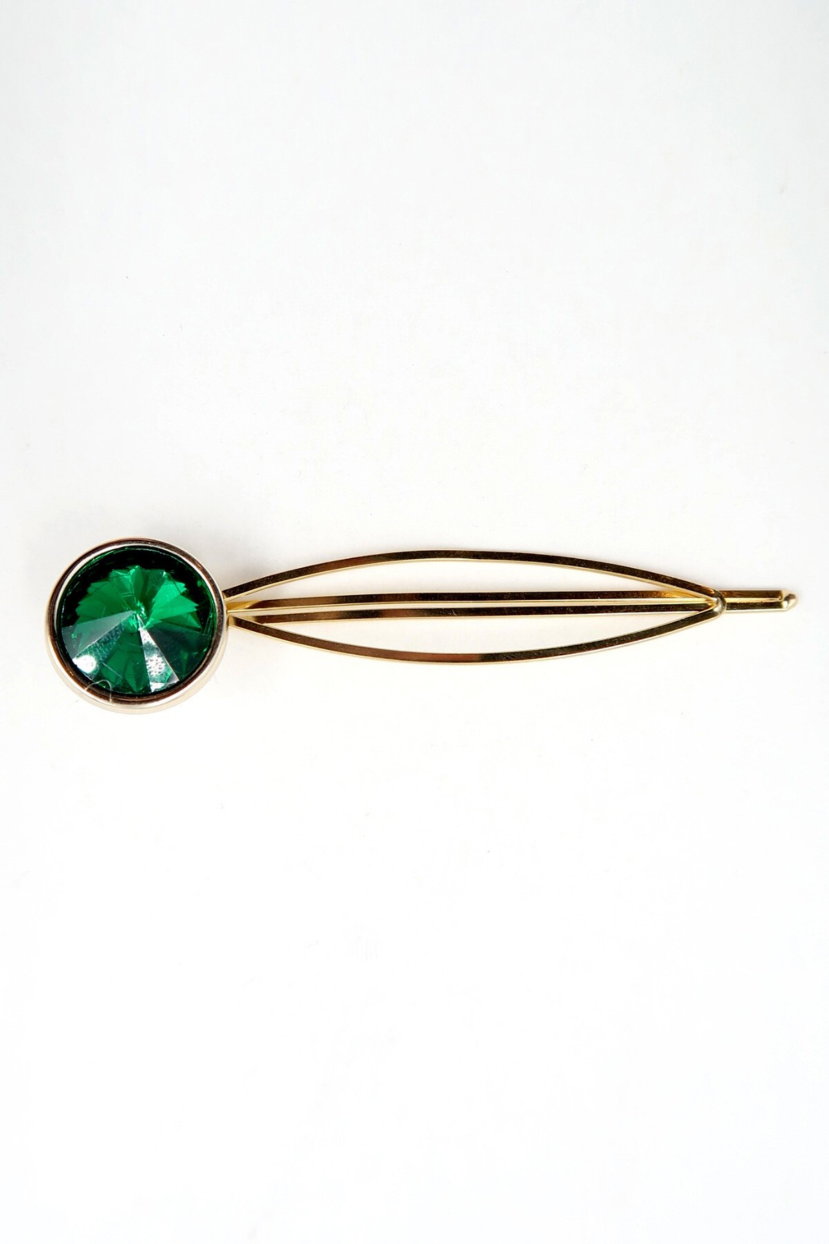 Yeşil Mineli İncili Zirkon Taş Detaylı 5Li Saç Tokası Seti