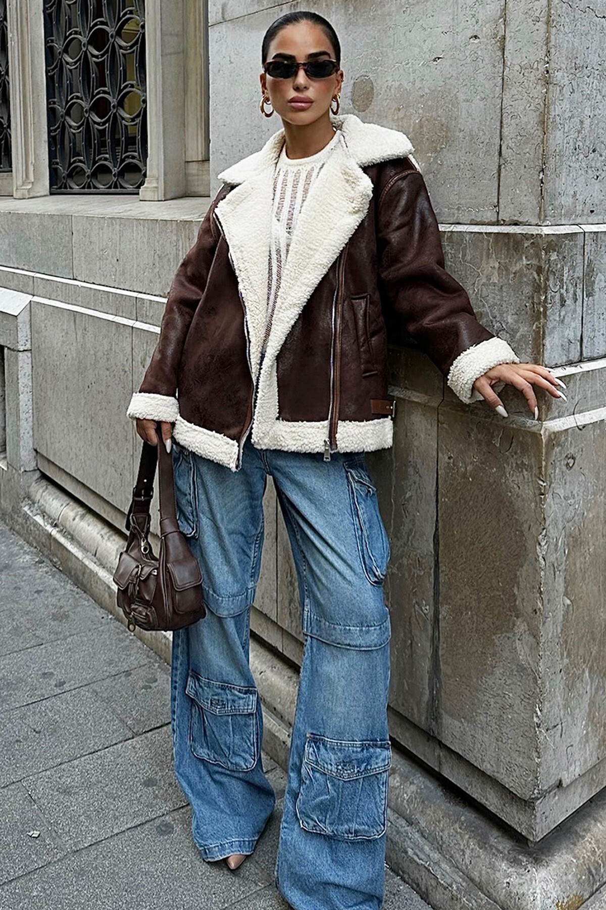 Acı Kahve Suni Süet Ceket