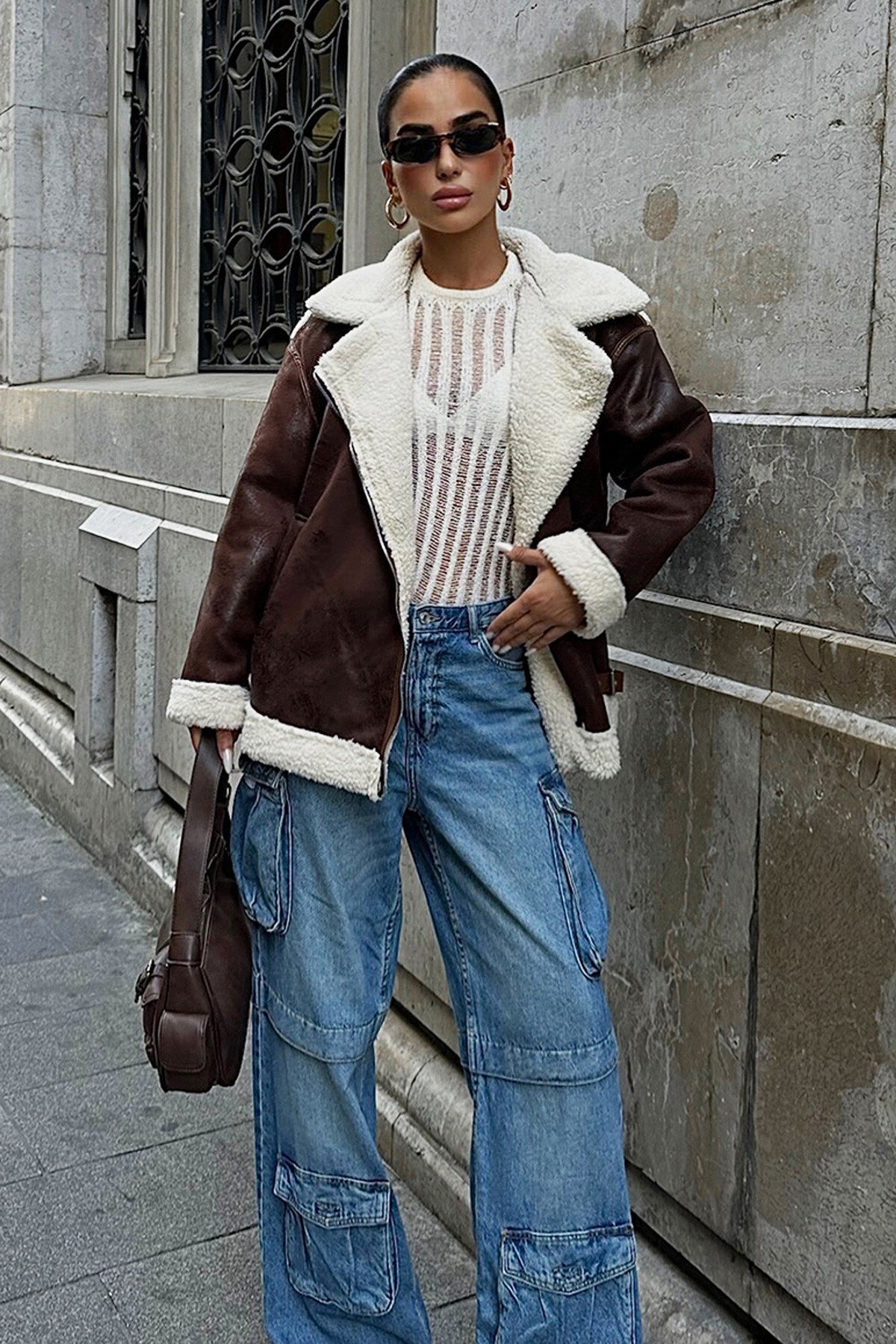 Acı Kahve Suni Süet Ceket