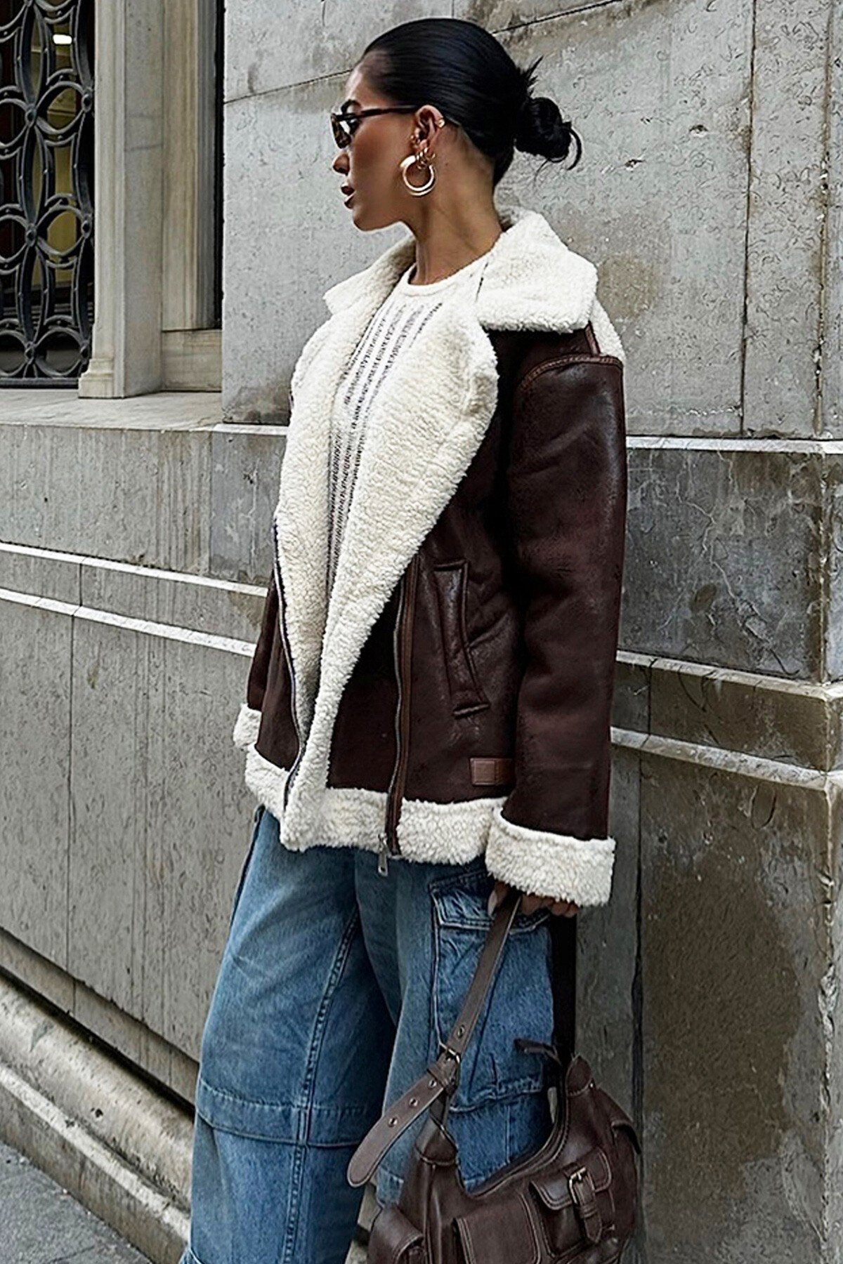 Acı Kahve Suni Süet Ceket