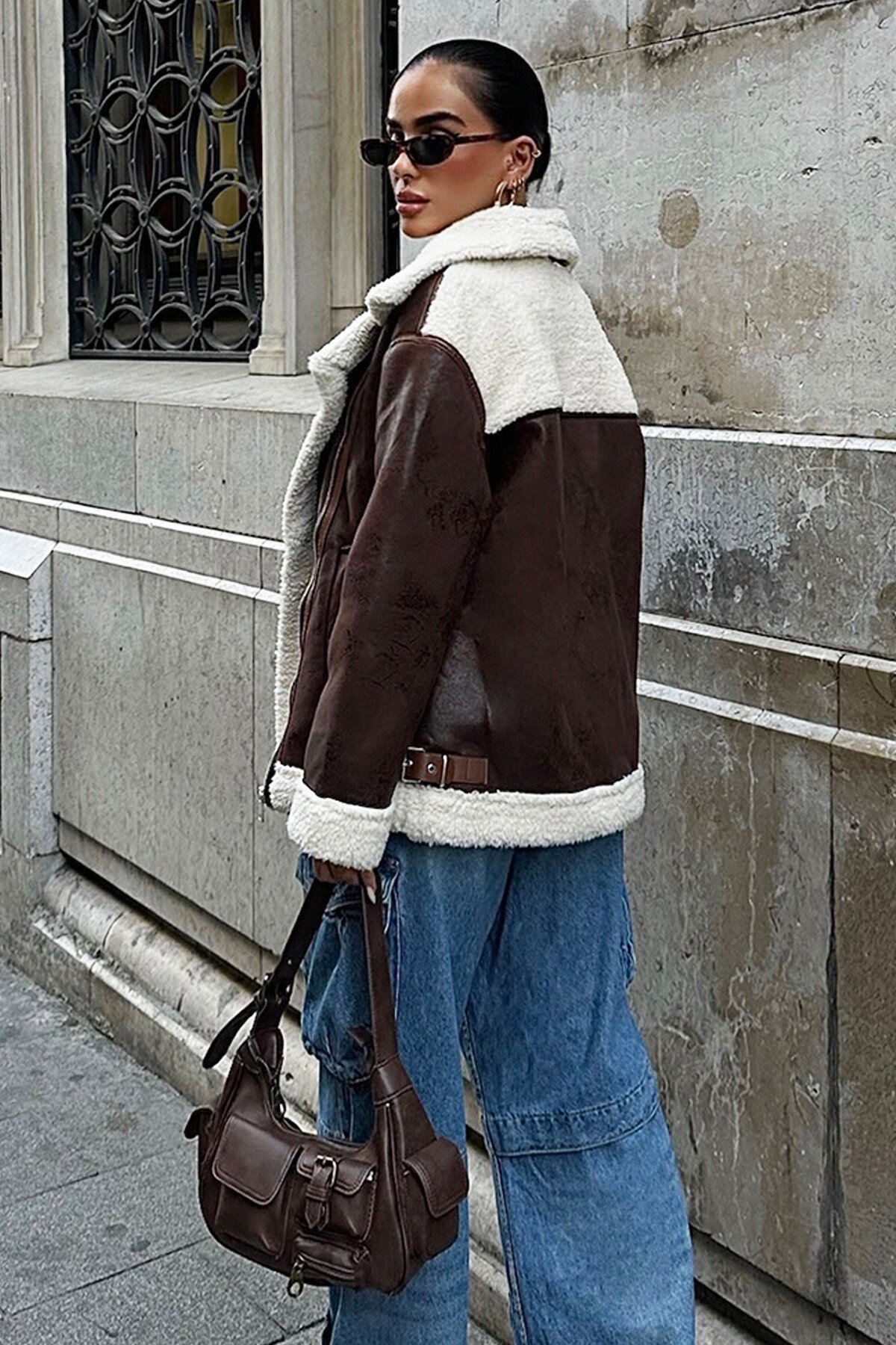 Acı Kahve Suni Süet Ceket